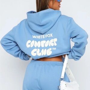 White Fox Vol. 1 Oversized Hoodie in Blue